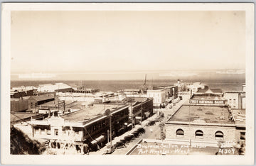 Port Angeles WA Business Section Rooftops Postcard 