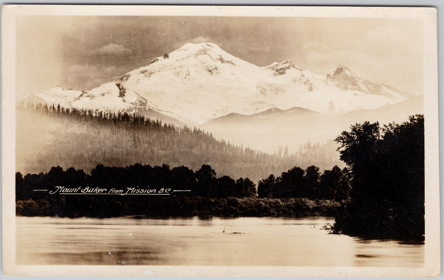 Mount Baker WA from Mission BC Postcard 