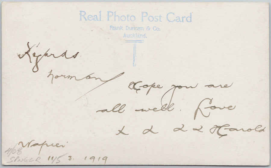 Napier New Zealand The Parade 1919 Frederick George Radcliffe RPPC Postcard SP22