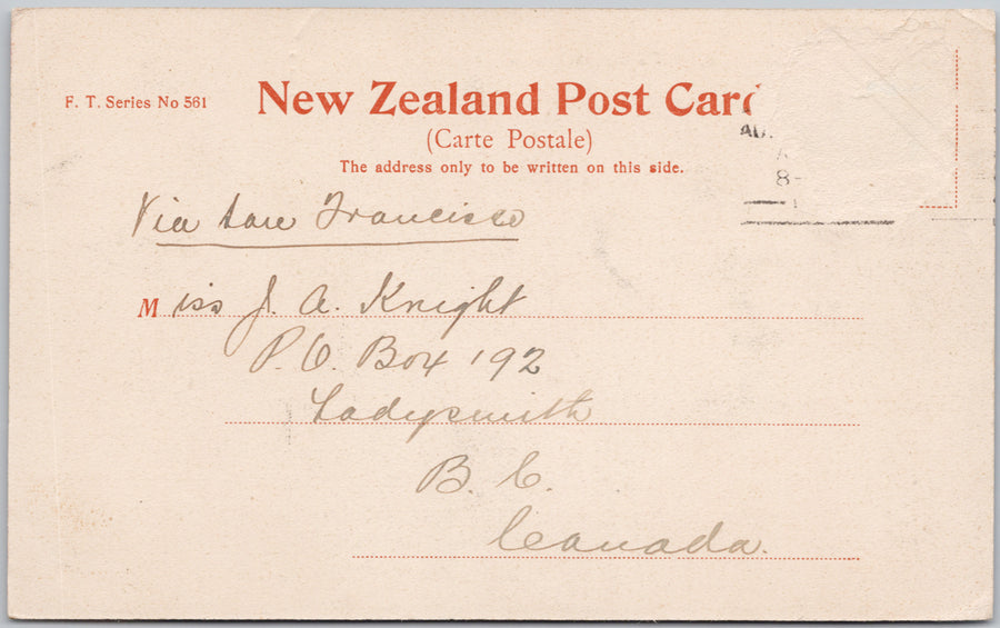 Auckland New Zealand from St. Matthew's Church 1906 Winkelmann Postcard