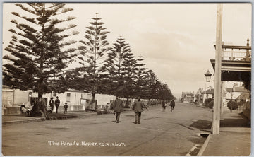 Napier New Zealand The Parade 1919 Frank Duncan RPPC Postcard 