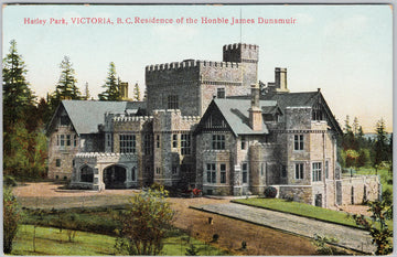 Hatley Park Residence of James Dunsmuir Royal Roads Colwood Victoria BC Postcard 