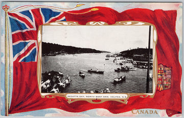 Regatta Day North West Arm Halifax Nova Scotia Canada 1907 Patriotic Postcard 