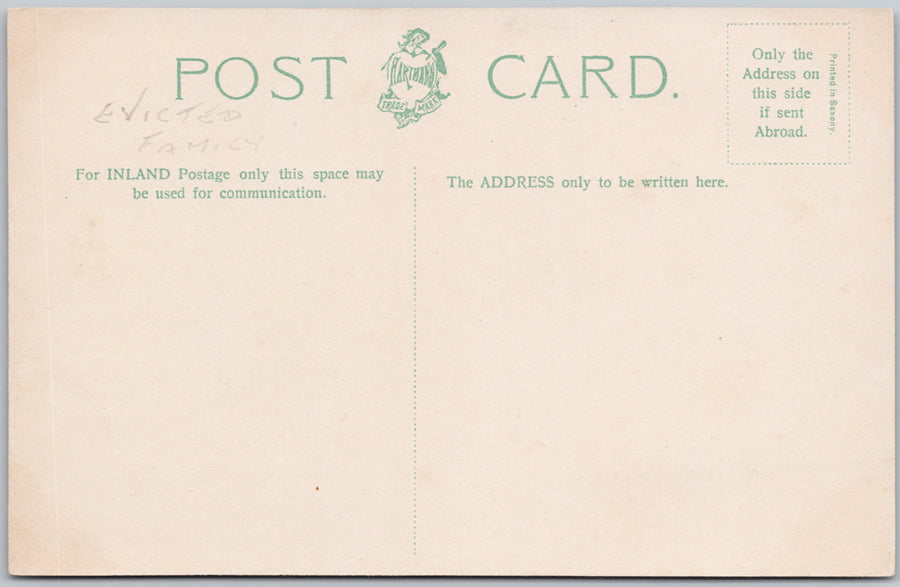  Evicted Tenant and Family Ireland Killarney later 19th Century Image Unused Postcard