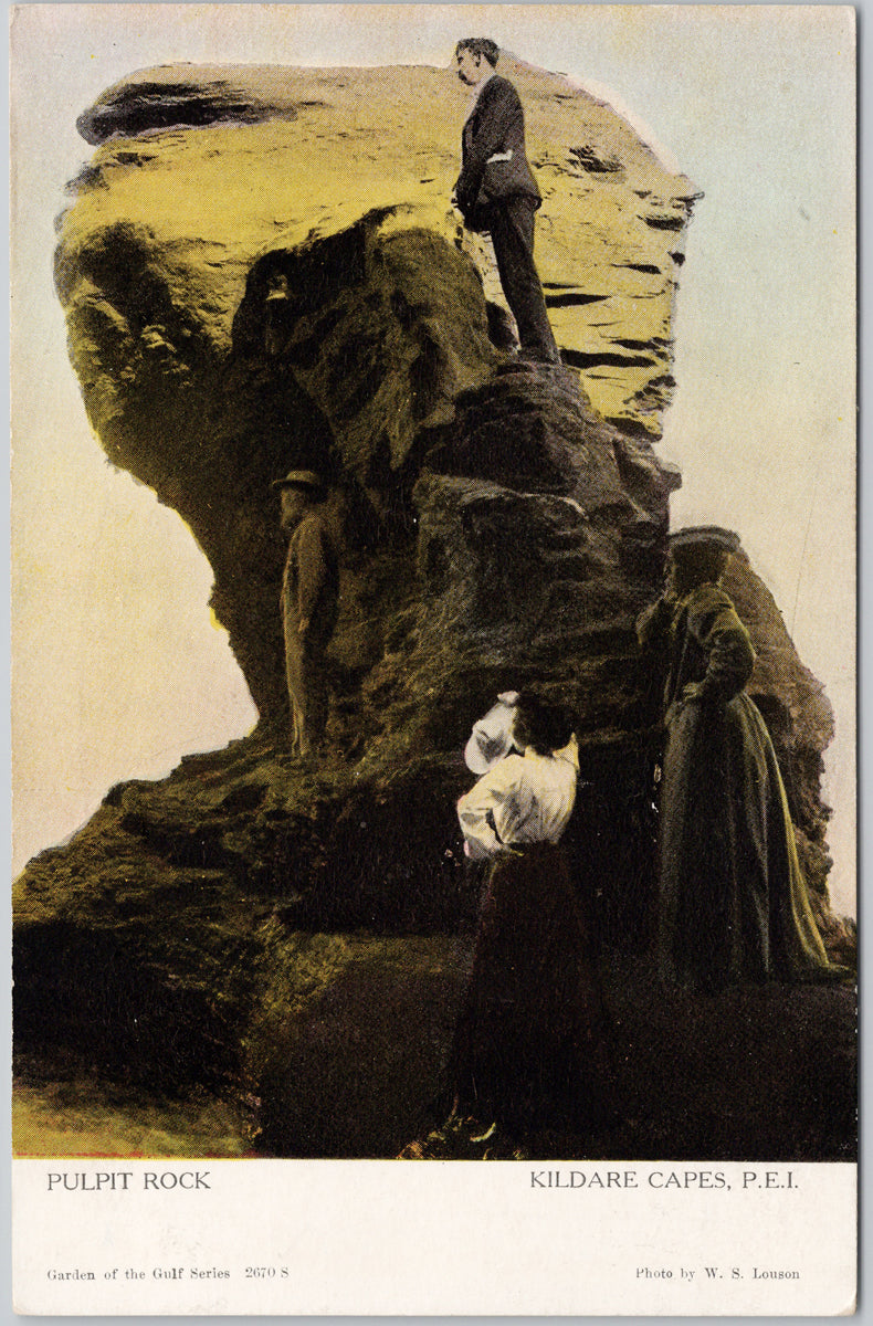 Pulpit Rock Kildare Capes PEI Prince Edward Island Louson Postcard 