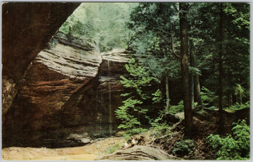 Vintage Ash Cave Hocking State Park Ohio Sohio Scenic Postcard 