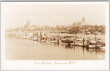 Coal Harbour Vancouver BC Boats Marina JC Walker RPPC
