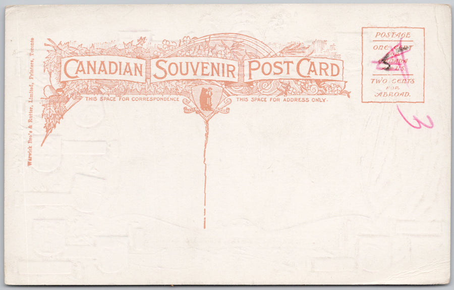 Victoria BC The Empress Hotel Red Ensign Patriotic Postcard