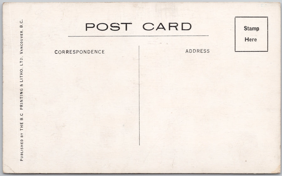CNR Depot Vancouver BC Printing & Litho Ltd Postcard 