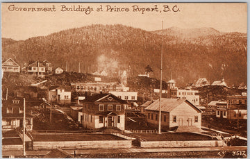 Prince Rupert BC Government Buildings Unused Pacific Publishing Co Postcard