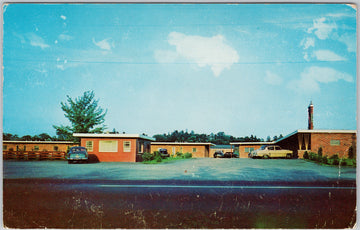 Falmouth Foreside Maine Motel Vintage 1960s with 1 Cent Washington Stamps Postcard 
