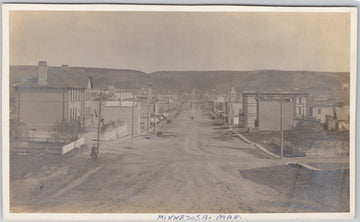 Minnedosa Manitoba Main Street 1905 RPPC Postcard 