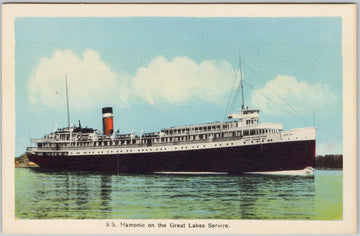SS Hamonic Ship Great Lakes Service Canada PECO Postcard 