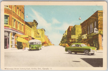 Mississaga Street Orillia Ontario Postcard 