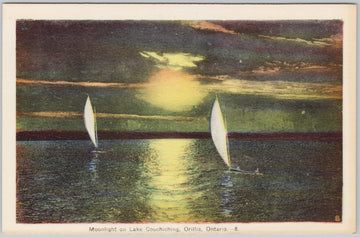 Moonlight Lake Couchiching Ontario Postcard 