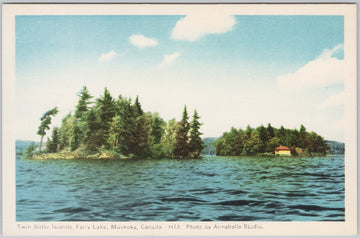 Twin Sister Islands Fairy Lake Muskoka  Postcard