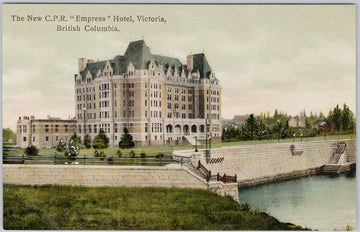 Victoria BC New CPR Empress Hotel Vancouver Island Hibben Postcard 