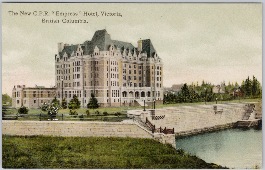 Victoria BC New CPR Empress Hotel Vancouver Island Hibben Postcard 