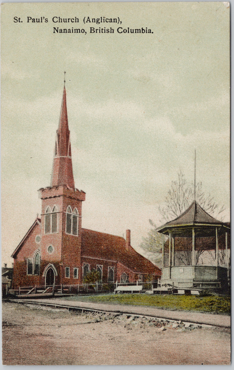 St Paul's Church Nanaimo BC Vancouver Island Hibben Postcard 