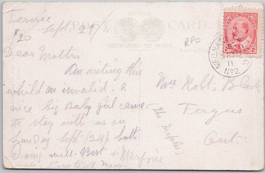 Saw Mill Coal Creek Crows Nest BC Crowsnest Pass area near Fernie Postcard SP22