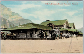 CPR Station Banff Alberta Postcard 