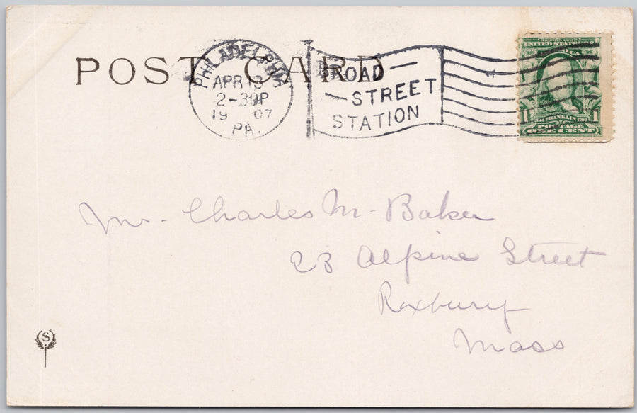 Silver Inkstand Declaration of Independence Pennsylvania 1907 Postcard SP22