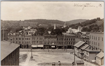 Montpelier Vermont Downtown Birdseye View 1907 RPPC Postcard