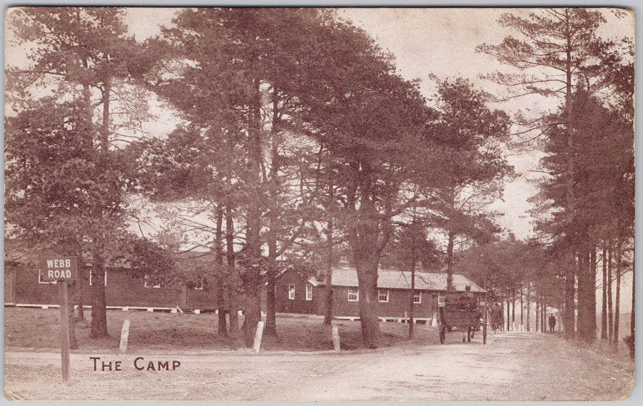 Whitley Camp WW1 Webb Road Canadian Military Bookstall Postcard 