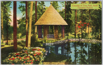 Banff Alberta Government Park Cascades of Time Park Gazebo Coast Publishing Postcard 