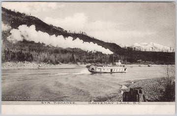 Steamer 'Kokanee' Kootenay Lake BC  Postcard 