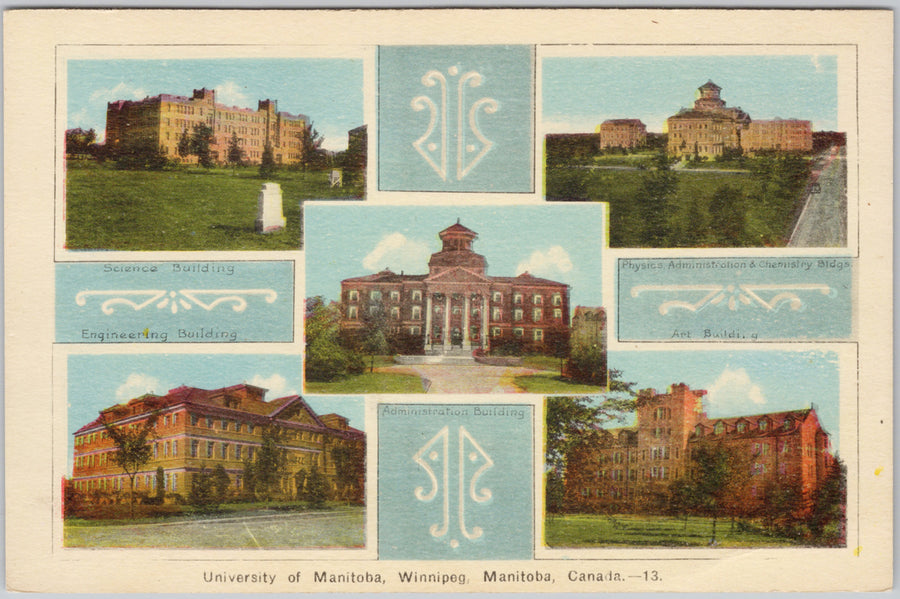 University of Manitoba Winnipeg Postcard 