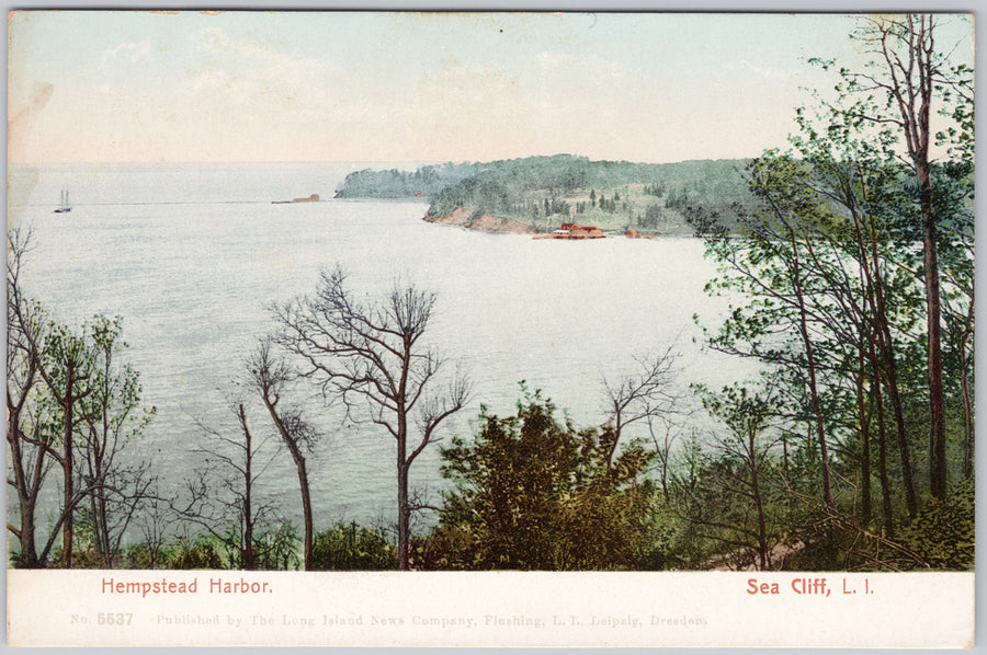 Hempstead Harbor Sea Cliff Long Island NY New York Postcard