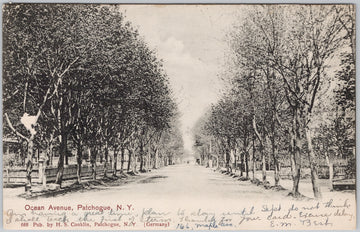 Ocean Avenue Patchogue NY 1906 Conklin PCK Series Postcard 