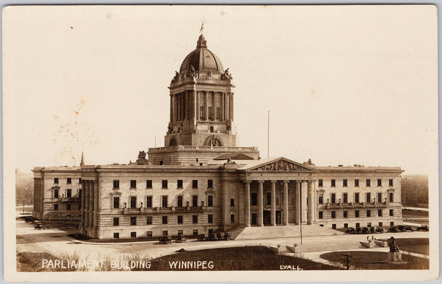 Parliament Building Winnipeg Manitoba MB Lyall RPPC Postcard