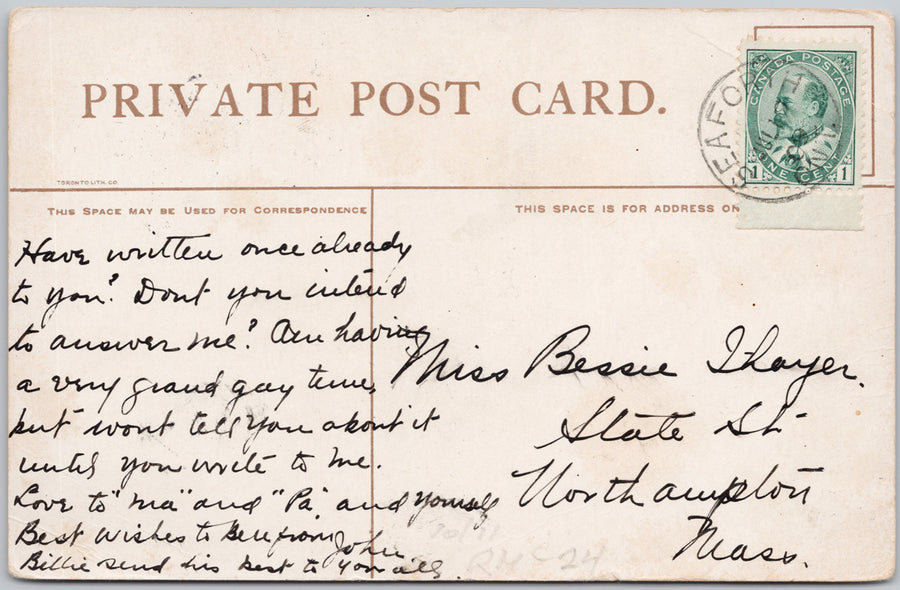 The Old Pilot Wilfrid Laurier Canada The New Nation Seaforth ONT Cancel Postcard SP22