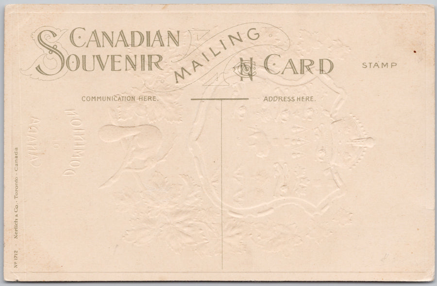 Dominion of Canada Patriotic Maple Leaf Beaver Embossed Nerlich Postcard SP22