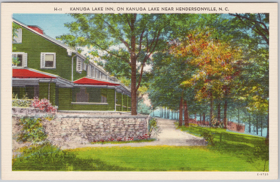 Kanuga Lake Inn Hendersonville NC Unused Linen Postcard