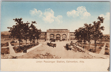 Edmonton Alberta Union Passenger Station Postcard