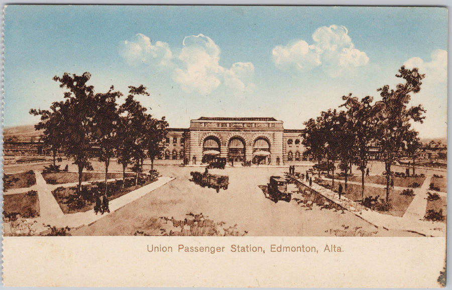 Edmonton Alberta Union Passenger Station Postcard