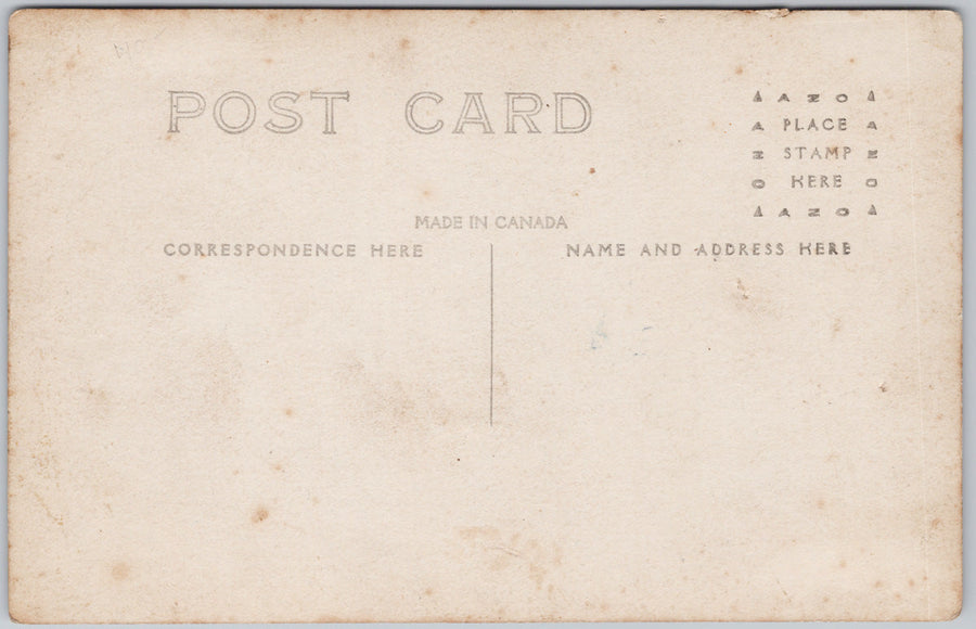 Vulcan Alberta Main Street Royal Cafe Queen Cafe Loo Wing Laundry Hotel Meat Market Scarce RPPC Postcard 