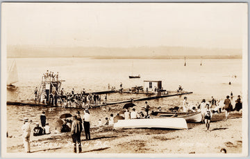Crescent Beach BC Pool Diving Board Surrey Canada 1929 Stride Postcard 