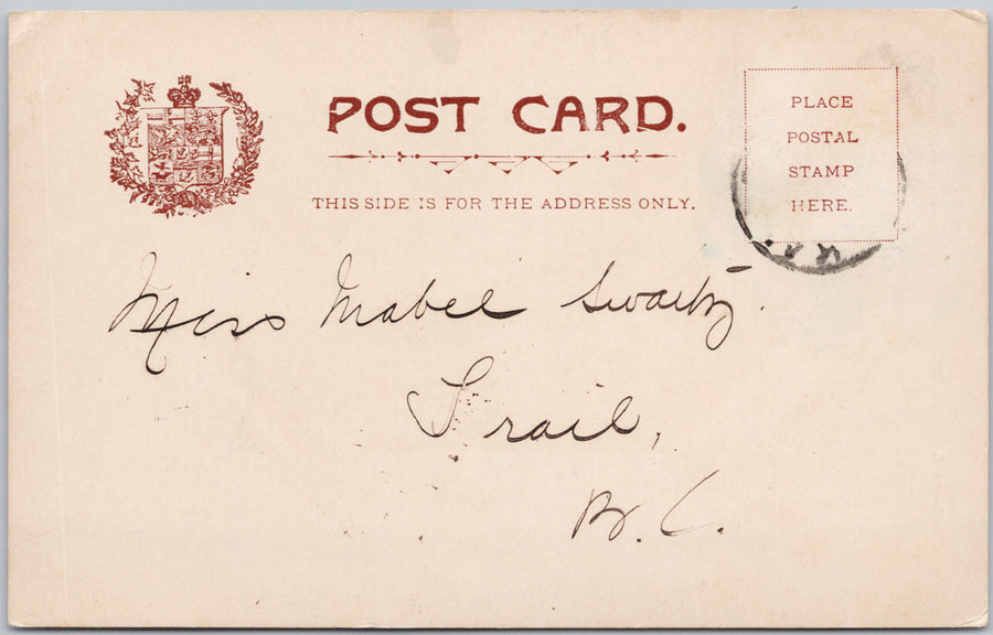 Kamloops BC and Vicinity Smith Bros Collage Early Town View 1908 Postcard