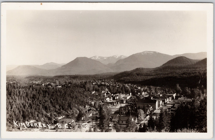Kimberley BC Birdseye View Unused RPPC Postcard 