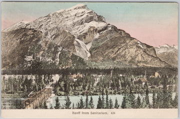 Banff from Sanitarium Banff Alberta Postcard