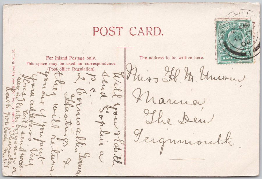 London England View From The Monument Showing Westminster Steamship Early G. Smith Postcard SP22