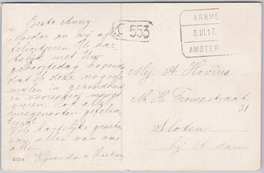 Woman and Dog Portrait Glamour Elegant Woman Court Barber Artist Postcard SP22