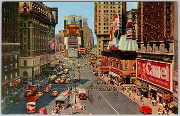 Times Square New York City NY Chevrolet Camel Pepsi-Cola Sign Postcard 