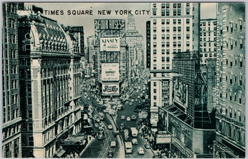 Times Square New York City NY Astor Hotel Kinsey Whiskey Pepsi-Cola Signs Postcard SP22
