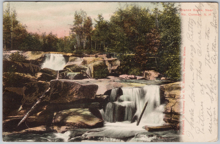 Diana's Baths North Conway NH Waterfall 1905 Postcard 