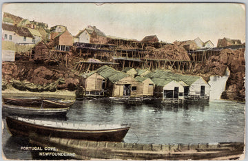 Portugal Cove Newfoundland NL Litho 1910 Cargill Sask Split Ring Postcard 
